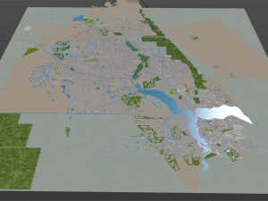 Port St Lucie City Florida Stati Uniti 30 km Modello 3D