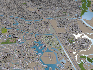 port st lucie city florida usa 30km 3D Model