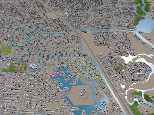 Port St Lucie City Florida Stati Uniti 30 km Modello 3D