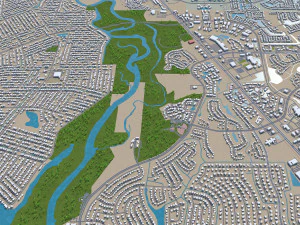 Port St Lucie City Florida Stati Uniti 30 km Modello 3D