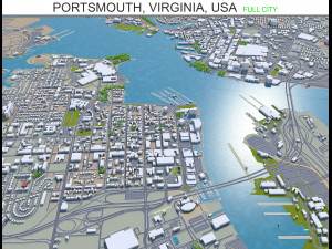 portsmouth city virginia usa 25km Modelo 3D