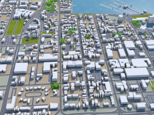 portsmouth city virginia usa 25km 3Dモデル