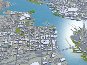 portsmouth city virginia usa 25km 3Dモデル