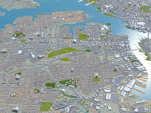 portsmouth city virginia usa 25km 3Dモデル