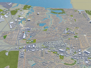 portsmouth city virginia usa 25km 3Dモデル