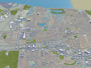 portsmouth city virginia usa 25km 3D Model