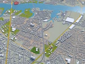 portsmouth city virginia usa 25km 3Dモデル