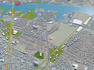 portsmouth city virginia usa 25km 3D Model