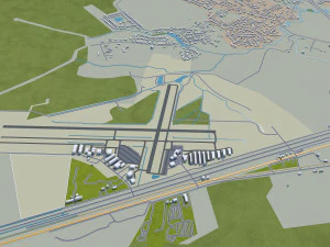 portsmouth city virginia usa 25km 3D Model