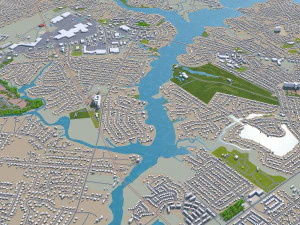 portsmouth city virginia usa 25km 3D Model
