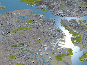 portsmouth city virginia usa 25km 3Dモデル