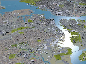 portsmouth city virginia usa 25km 3D Model
