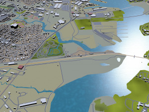 portsmouth city virginia usa 25km 3Dモデル