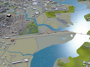 portsmouth city virginia usa 25km 3D Model