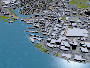 portsmouth city virginia usa 25km 3Dモデル