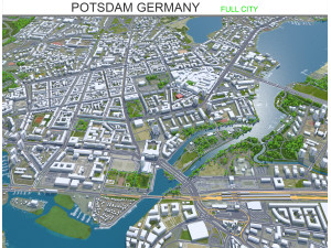 Potsdam city germany 40km 3Dモデル