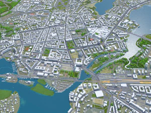 Potsdam city germany 40km 3D Model