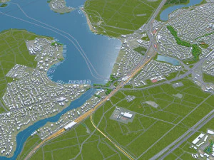 Potsdam city germany 40km 3D Model