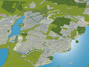 Potsdam city germany 40km 3D Модель