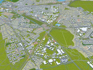 Potsdam city germany 40km 3D Model