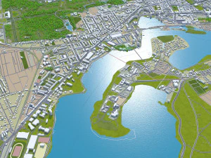 Potsdam city germany 40km 3D Model