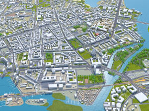 Potsdam city germany 40km 3D Модель