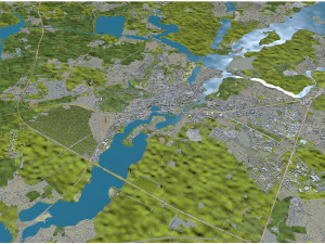 Potsdam city germany 40km 3D Модель