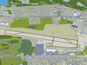 Pozna city poland 40km 3D Model