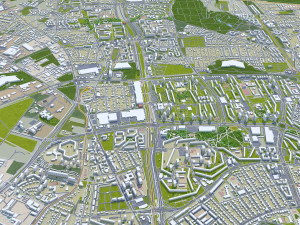 Pozna city poland 40km 3D Model