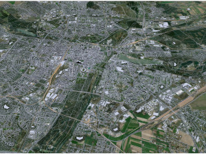 Pozna city poland 40km 3D Model
