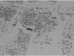 Cidade de Pozna, Pol&ocirc;nia 40 km Modelo 3D
