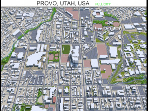 provo city utah usa 30km 3Dモデル