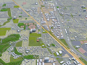 provo city utah usa 30km 3D Model