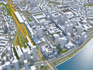 Pyongyang city north korea 40km Modèle 3D