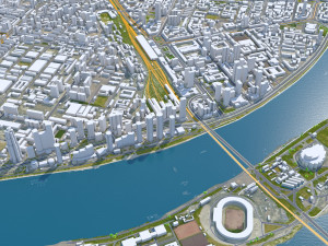 Pyongyang city north korea 40km Modèle 3D