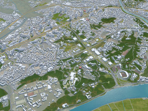 Pyongyang city north korea 40km Modèle 3D