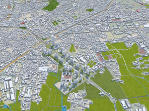Pyongyang city north korea 40km Modèle 3D
