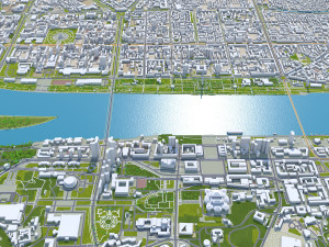 Pyongyang city north korea 40km Modèle 3D
