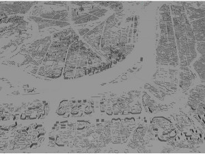 Pyongyang city north korea 40km Modèle 3D