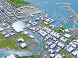 racine city wisconsin usa 20km 3D Model