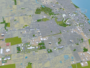 racine city wisconsin usa 20km 3D Model