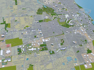 racine city wisconsin usa 20km 3D Model