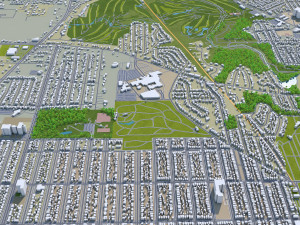 racine city wisconsin usa 20km 3D Model