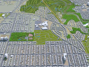racine city wisconsin usa 20km 3D Model