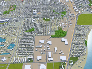 racine city wisconsin usa 20km 3D Model