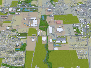 racine city wisconsin usa 20km 3D Model