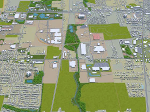 racine city wisconsin usa 20km 3D Model