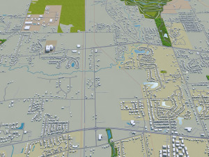 racine city wisconsin usa 20km 3D Model