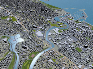 racine city wisconsin usa 20km 3D Model