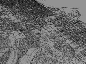 racine city wisconsin usa 20km 3D Model